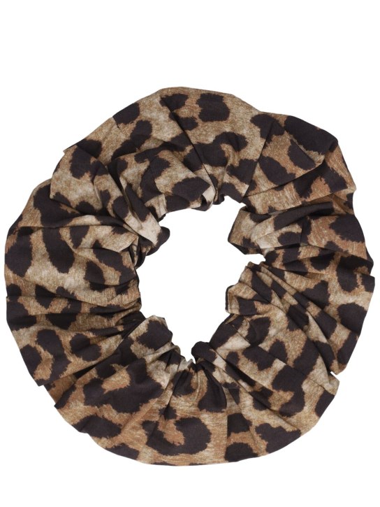 GANNI: Printed cotton scrunchie