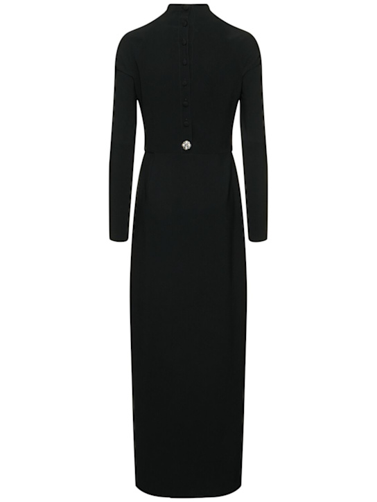 Versace: Robe longue en cady de viscose mélangée drapée