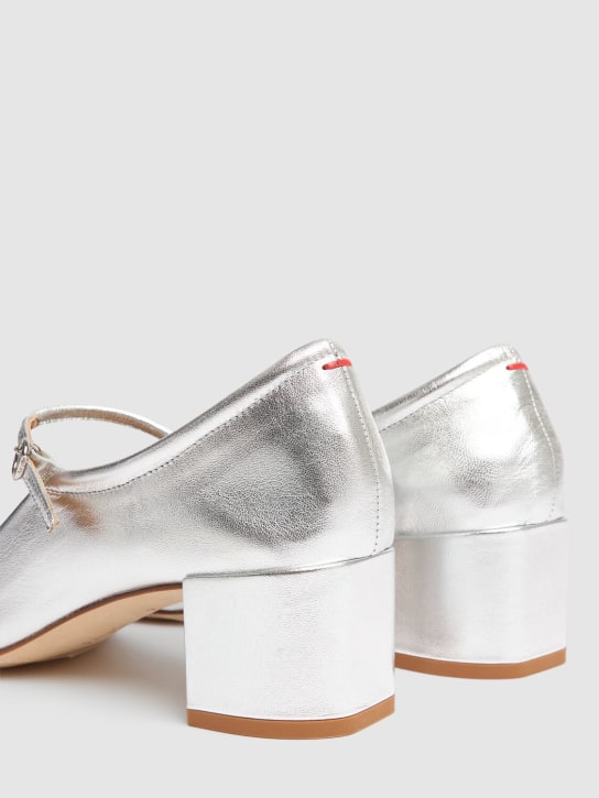 Aeyde: Block heel pumps with ankle strap