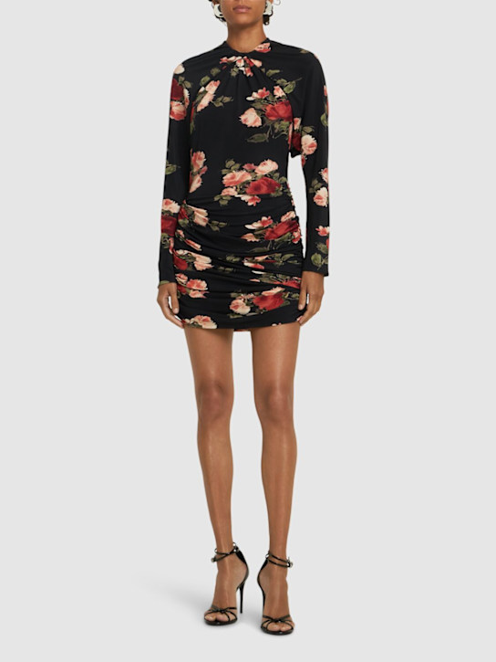 Magda Butrym - Draped printed jersey mini dress