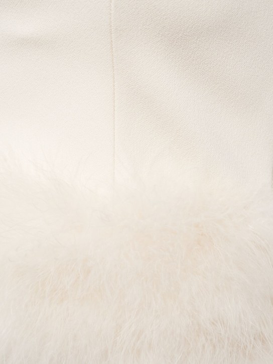 Blumarine: Top con plumas sin tirantes