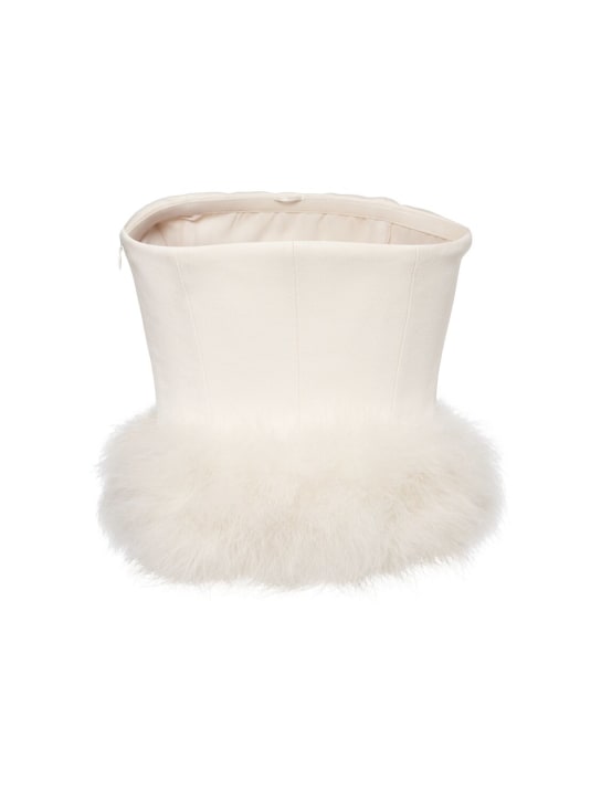 Blumarine: Top con plumas sin tirantes