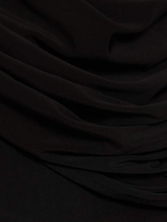 Magda Butrym: Robe courte en jersey de viscose drapée avec roses