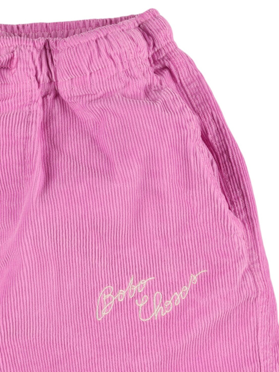 Bobo Choses: Pantaloni dritti in misto cotone millerighe