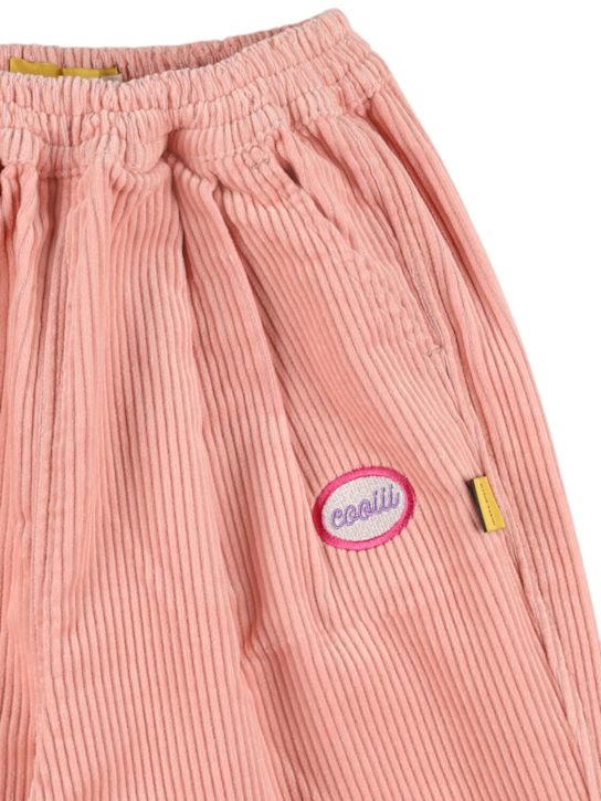 Cooiii: Pantalon loose côtelé color-block