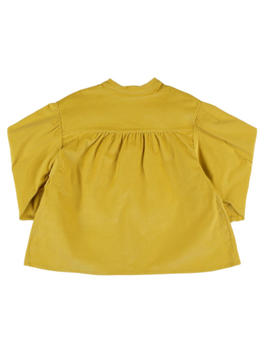 TANGERINE: Camicia in millerighe a pieghe