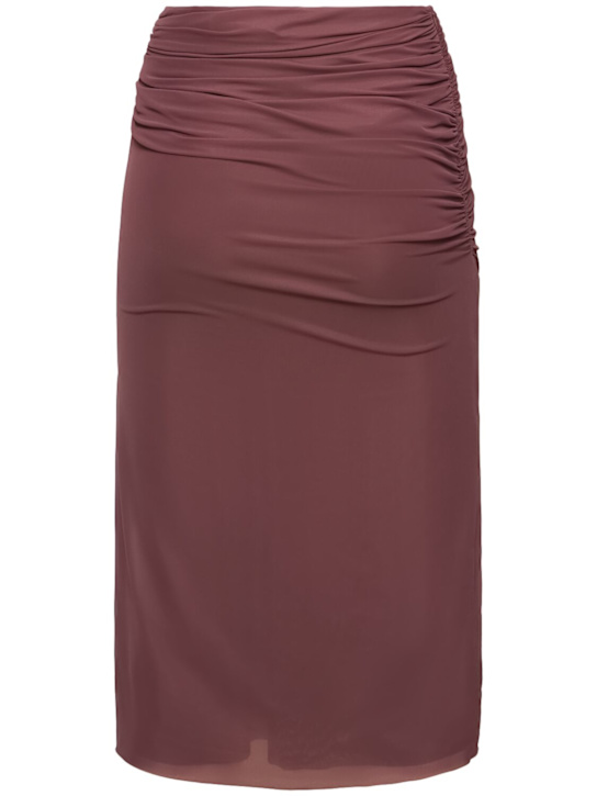 Christopher Esber: Jupe midi en jersey transparent Venus