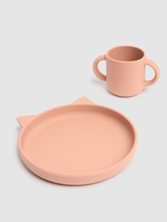 Liewood: Ensemble de vaisselle en silicone Kitty Vivi