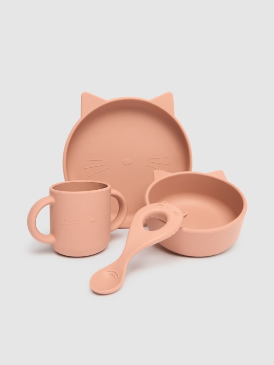 Liewood: Ensemble de vaisselle en silicone Kitty Vivi