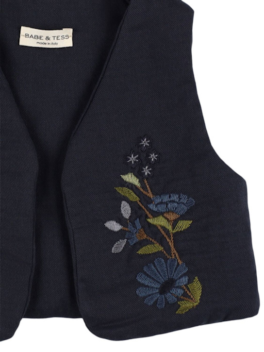 Babe & Tess: Gilet en coton brodé Talita