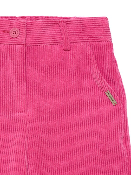 Monnalisa - Pantalon en polyester mélangé côtelé