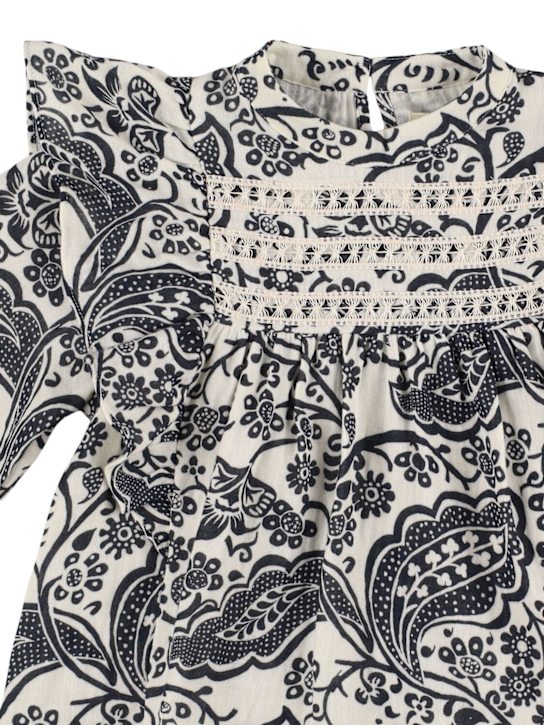 The New Society - Printed cotton shirt w/embroidery