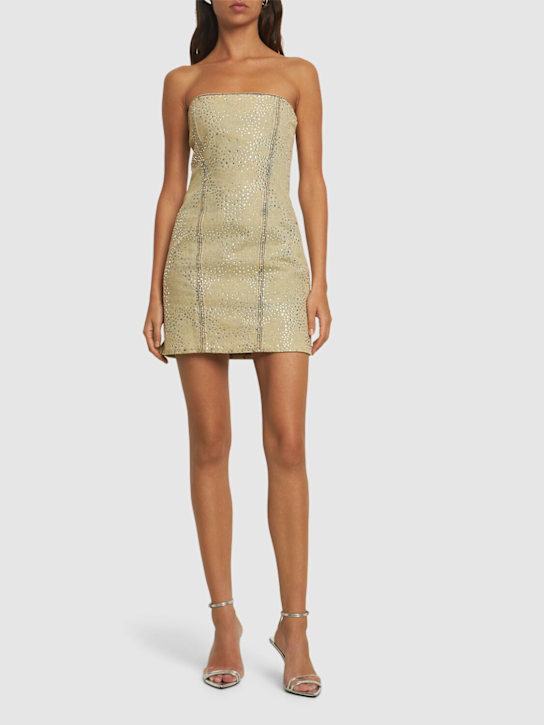 Giuseppe Di Morabito: Vestido corto de denim de algodón