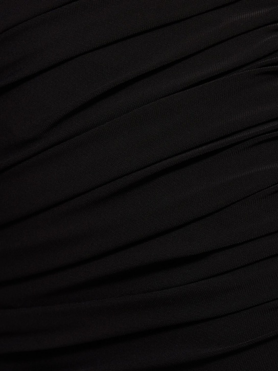 The Attico: Vestito  mini in jersey stretch drappeggiato