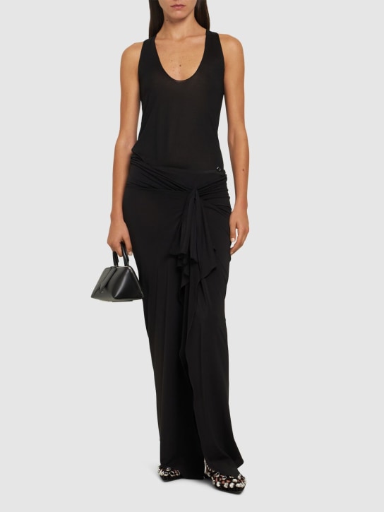 The Attico - Stretch jersey midi skirt