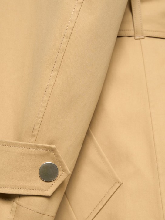AMI Paris: Abrigo trench de lona de algodón con cinturón