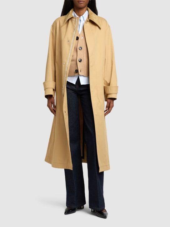 AMI Paris - Trenchcoat aus Baumwollcanvas mit Gürtel