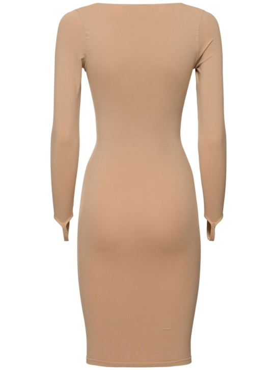 Andreadamo: Robe mi-longue sculptante en jersey
