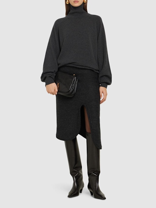 Victoria Beckham - Jupe tube midi en laine rembourrée
