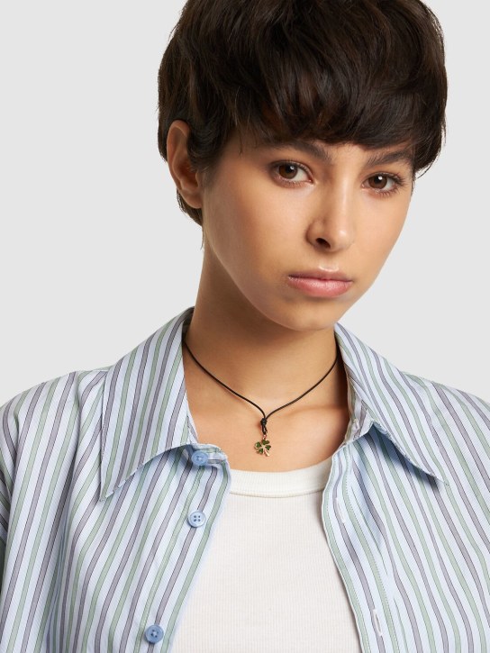 DoDo: Rondelle 9kt rose gold clover charm