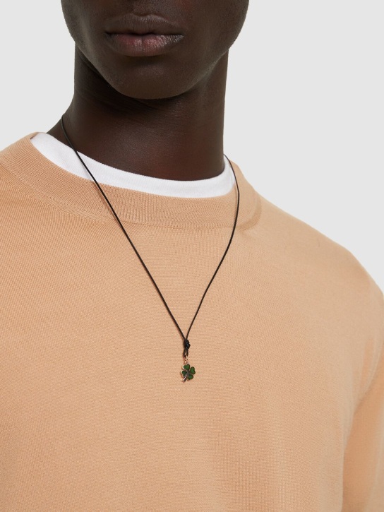 DoDo: Rondelle 9kt rose gold clover charm