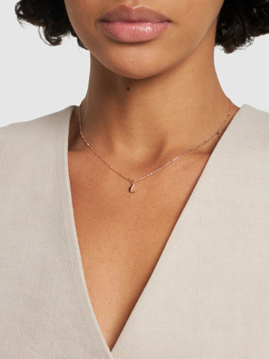 DoDo: 9kt Rose gold Mini Moon collar necklace