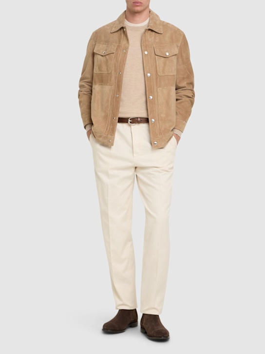 Brunello Cucinelli: Hose aus Baumwollgabardine