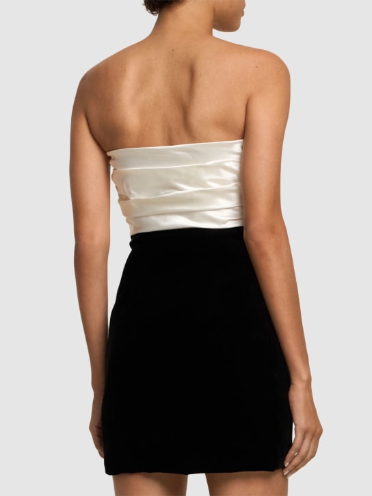 Alessandra Rich: Robe bustier courte en velours