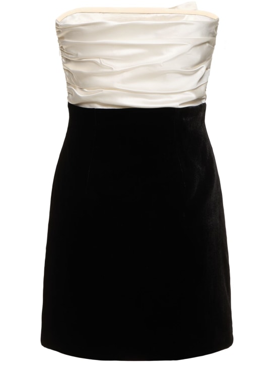 Alessandra Rich: Robe bustier courte en velours