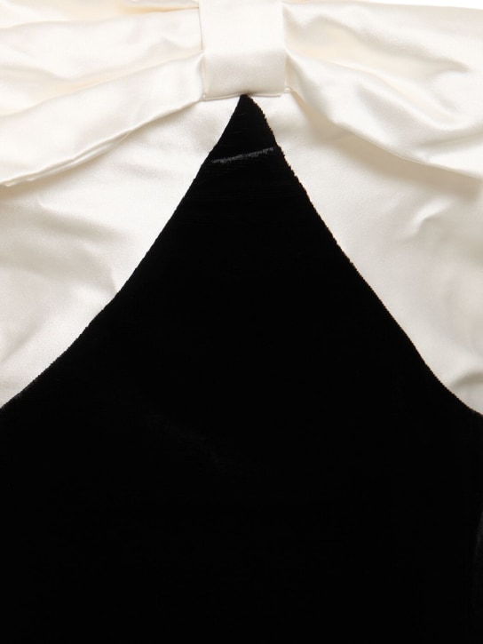 Alessandra Rich: Robe bustier courte en velours