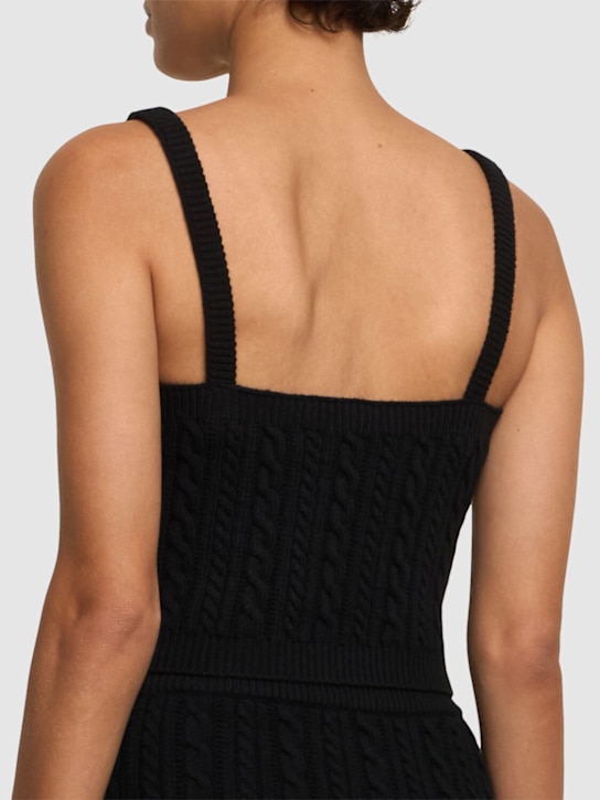 Alessandra Rich: Top in maglia di lana