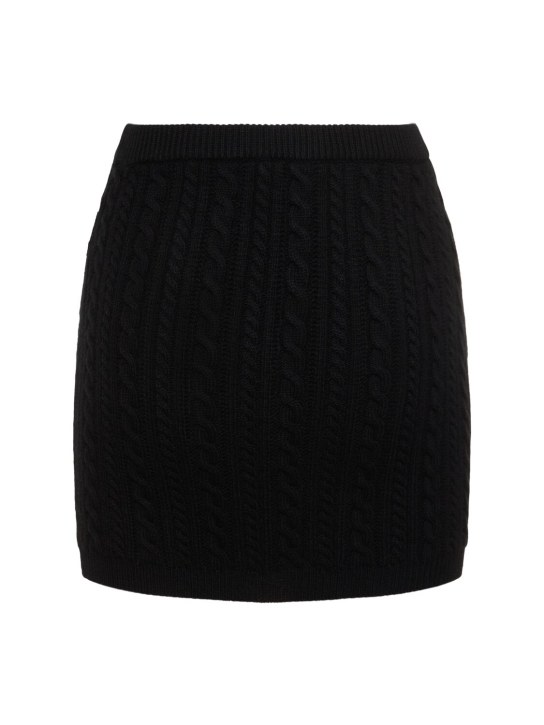 Alessandra Rich: Jupe courte en maille de laine