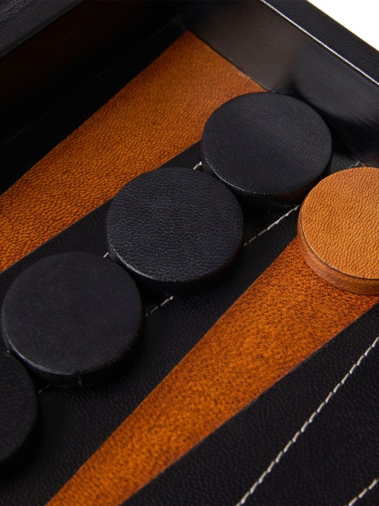 The Conran Shop: Jeu de backgammon en cuir à finition noire