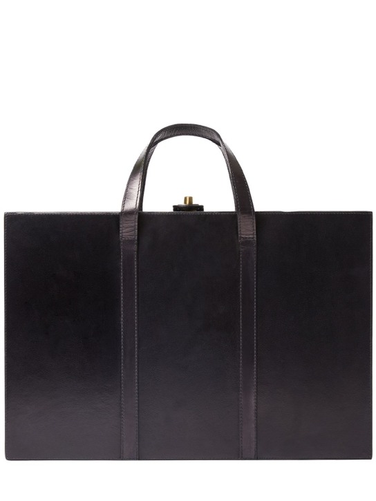 The Conran Shop: Jeu de backgammon en cuir à finition noire