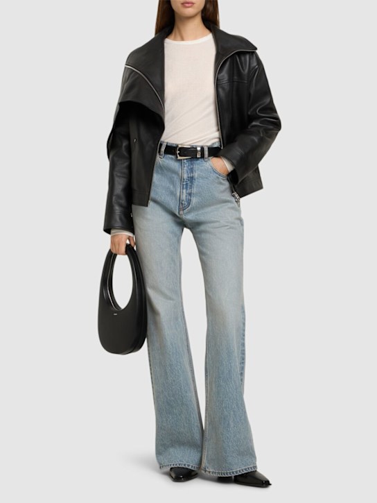 Courrèges: Leather motorcycle jacket