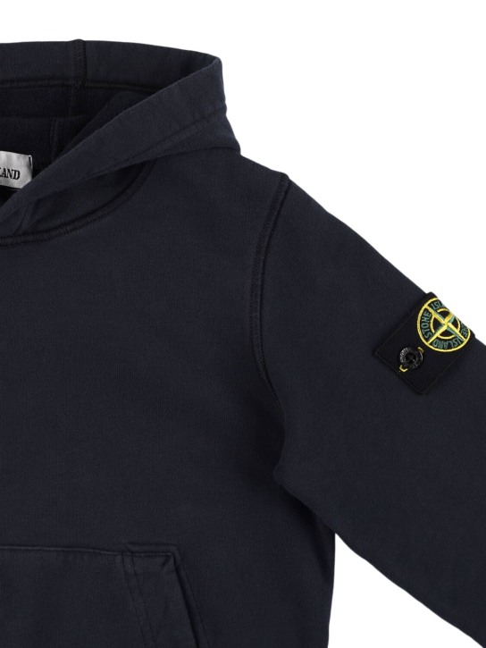 Stone Island Junior - Sweat-shirt en coton biologique à capuche