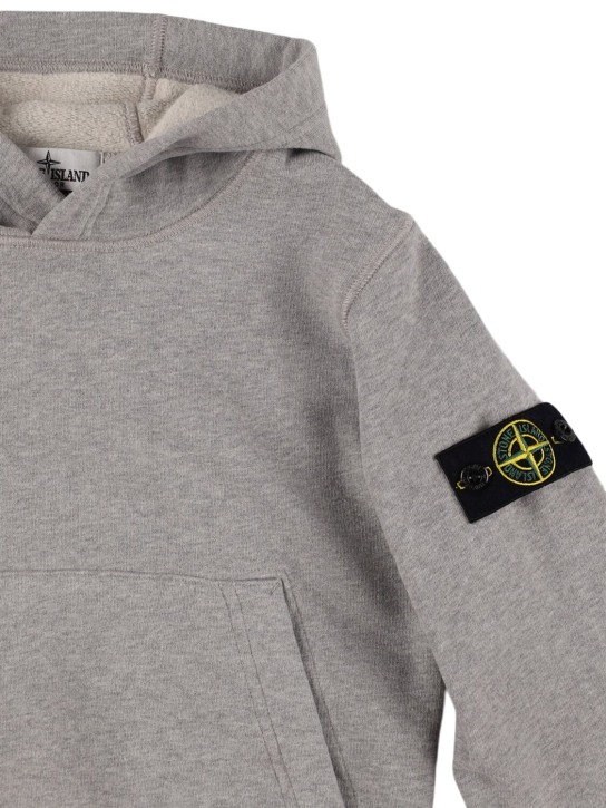 Stone Island Junior: Sweat-shirt en coton biologique à capuche