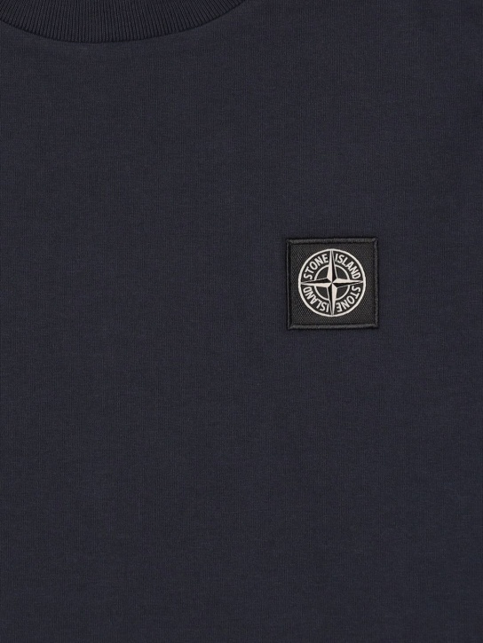 Stone Island Junior - T-shirt en coton à manches longues