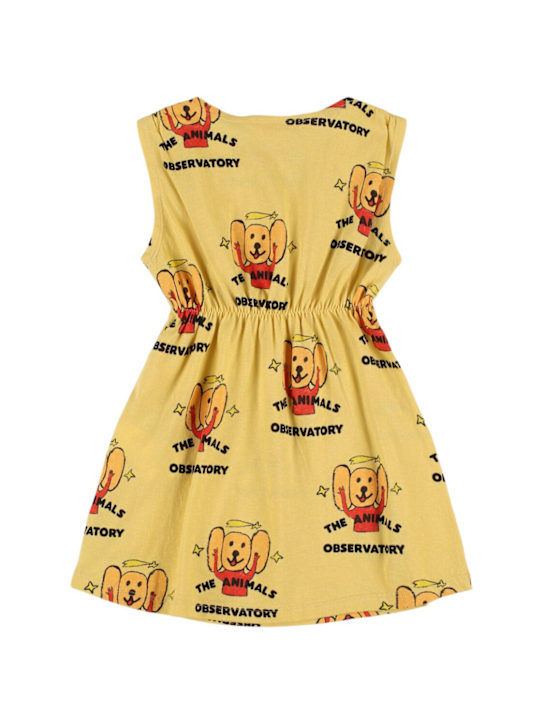 The Animals Observatory: Bedrucktes Kleid aus Baumwolljersey