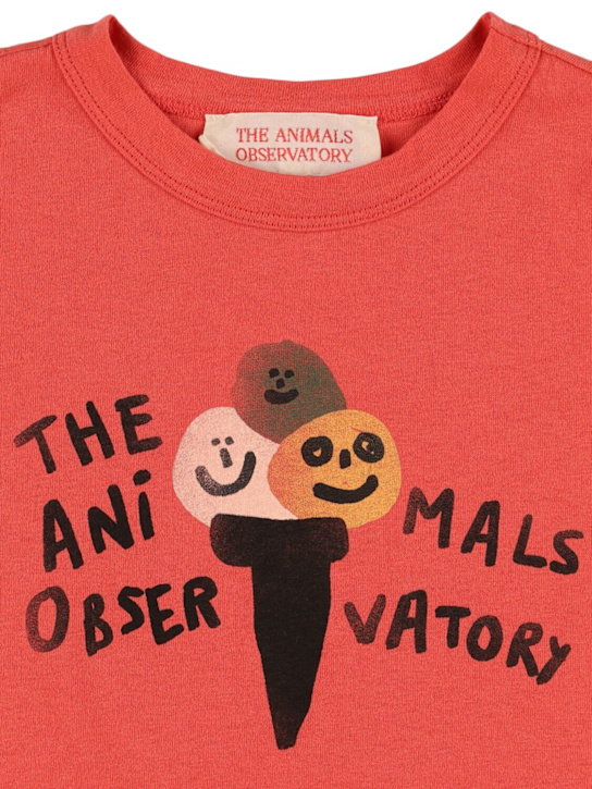 The Animals Observatory: T-shirt en jersey de coton imprimé