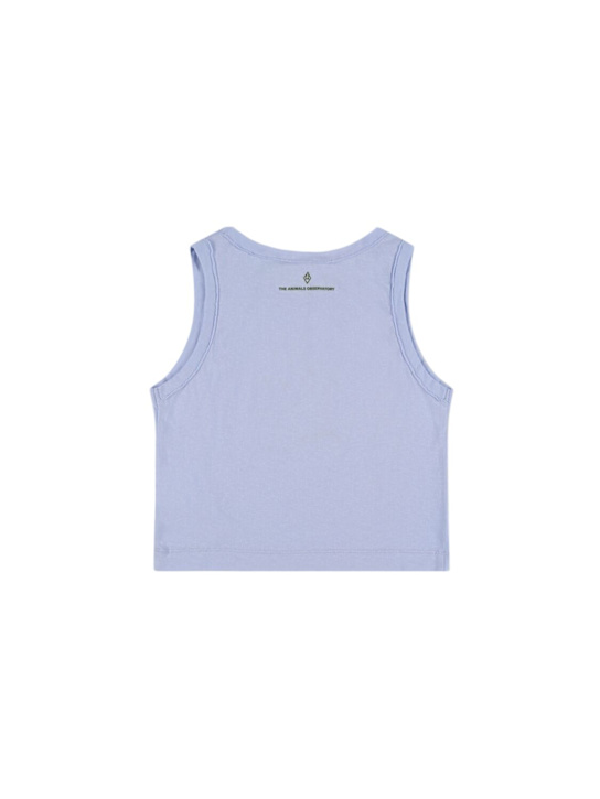 The Animals Observatory: Printed cotton jersey tank top