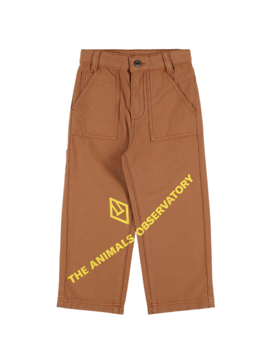 The Animals Observatory: Pantalon en gabardine de coton imprimé