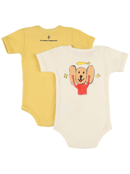 The Animals Observatory: Lot de 2 bodys en jersey de coton