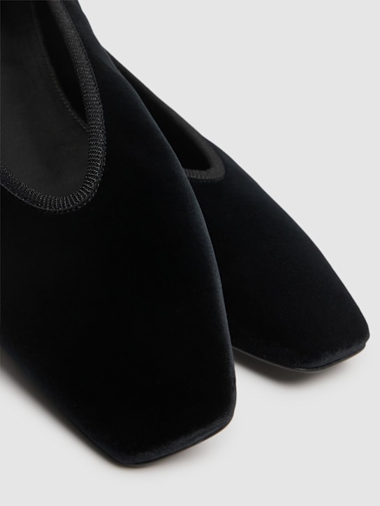Toteme: Ballerines en velours Minimalist 10 mm