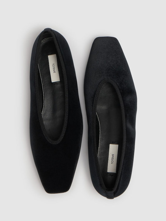 Toteme: Ballerines en velours Minimalist 10 mm