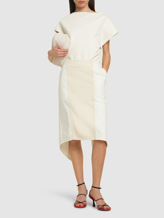 JW Anderson - Jupe midi en denim et sergé