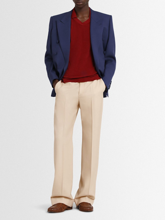 Valentino - Pantalon formelle en gabardine de laine