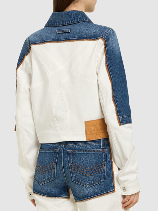 Jean Paul Gaultier: Giacca in denim Petit Grand cotone trompe l'oeil