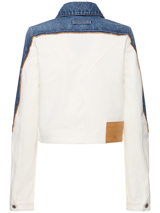 Jean Paul Gaultier: Giacca in denim Petit Grand cotone trompe l'oeil