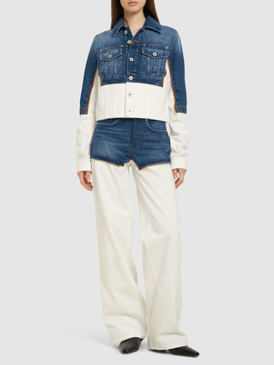 Jean Paul Gaultier - Giacca in denim Petit Grand cotone trompe l'oeil